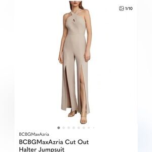 BCBGMaxAzria pink hue Halter Jumpsuit